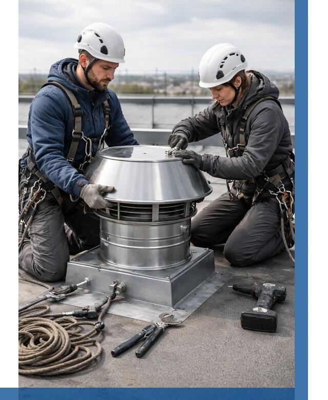 Установка дефлекторов на кровле в Выксе от 4667 р. | ВЫСОТНИК-Вкс