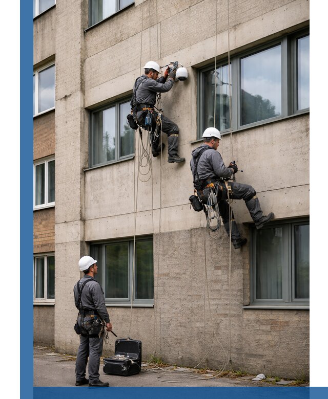 Монтаж фасадных камер видеонаблюдения в Выксе под ключ
