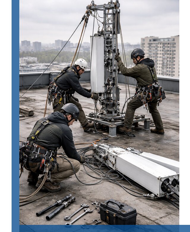 Демонтаж антенн на крыше зданий в Выксе с гарантией