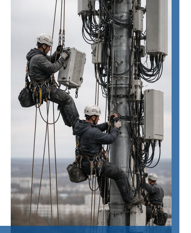 Монтаж оборудования связи на мачте в Выксе от 7778 р. | ВЫСОТНИК-Вкс