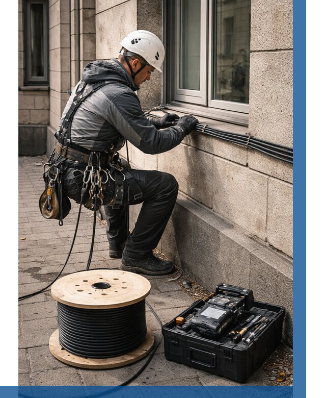 Прокладка оптоволоконного кабеля в Выксе от 830 р. | ВЫСОТНИК-Вкс