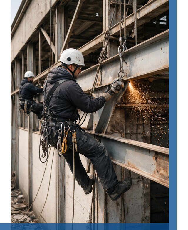 Демонтаж металлоконструкций на высоте в Выксе от 6741р. |ВЫСОТНИК-Вкс