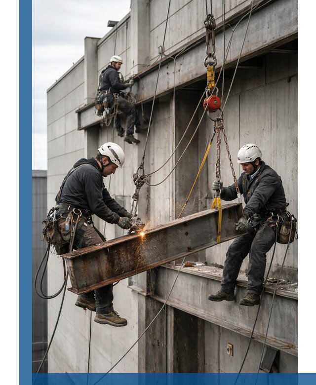 Демонтаж металлоконструкций на высоте в Выксе под ключ