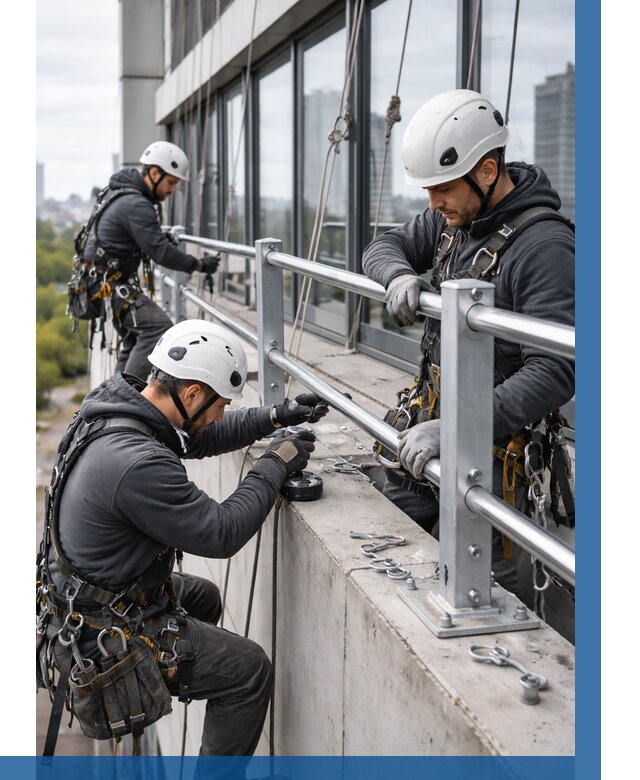 Монтаж ограждений на высоте в Выксе, от 1244 р. | ВЫСОТНИК-Вкс