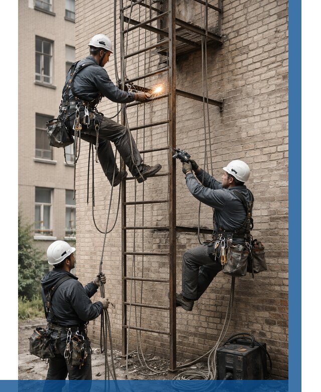 Ремонт пожарной лестницы в Выксе от 7778 р. | ВЫСОТНИК-Вкс