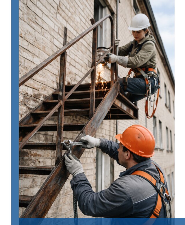 Ремонт и восстановление пожарных лестниц с выездом в Выксе