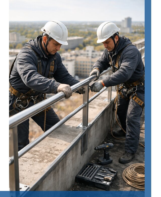 Монтаж перил на высоте в Выксе от 2593 р. | ВЫСОТНИК-Вкс