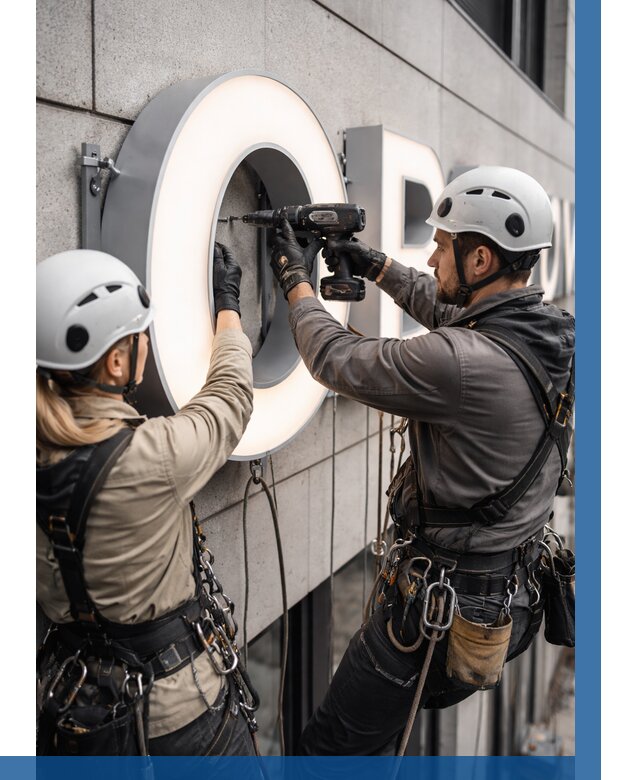 Монтаж световых букв в Выксе от 3111 р. под ключ ВЫСОТНИК-Вкс