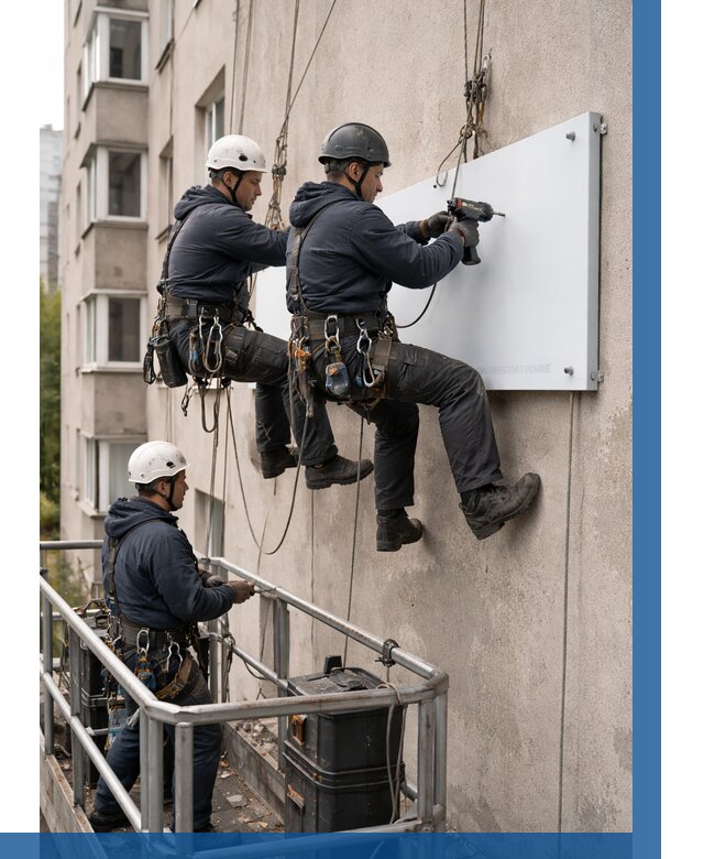 Монтаж табличек и указателей в Выксе от 3630 р. | ВЫСОТНИК-Вкс