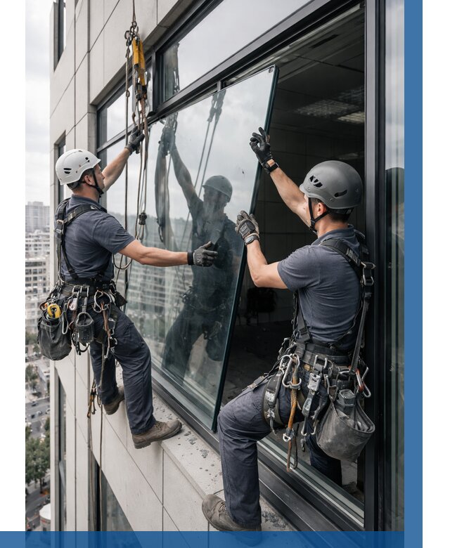 Замена стеклопакетов на высоте в Выксе от 5704 р. | ВЫСОТНИК-Вкс