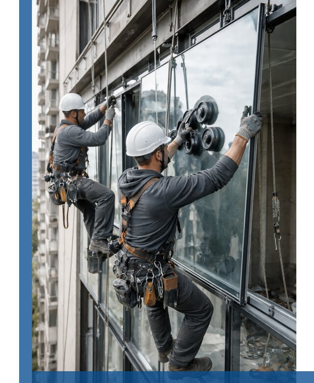 Витражное остекление фасадов и лоджий в Выксе под ключ