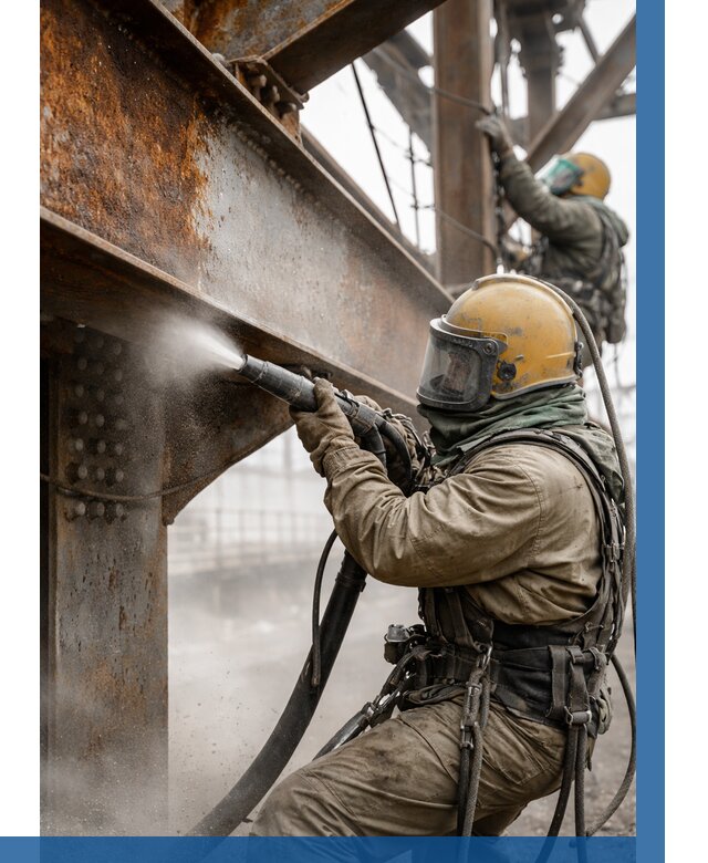 Пескоструйная очистка металлоконструкций в Выксе по 622 р.  ВЫСОТНИК-Вкс