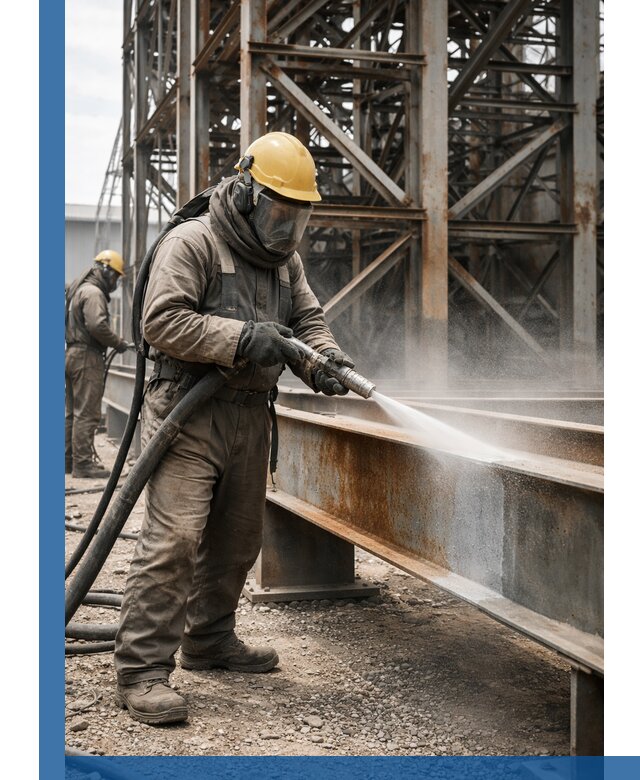 Пескоструйная очистка металлоконструкций в Выксе промышленная