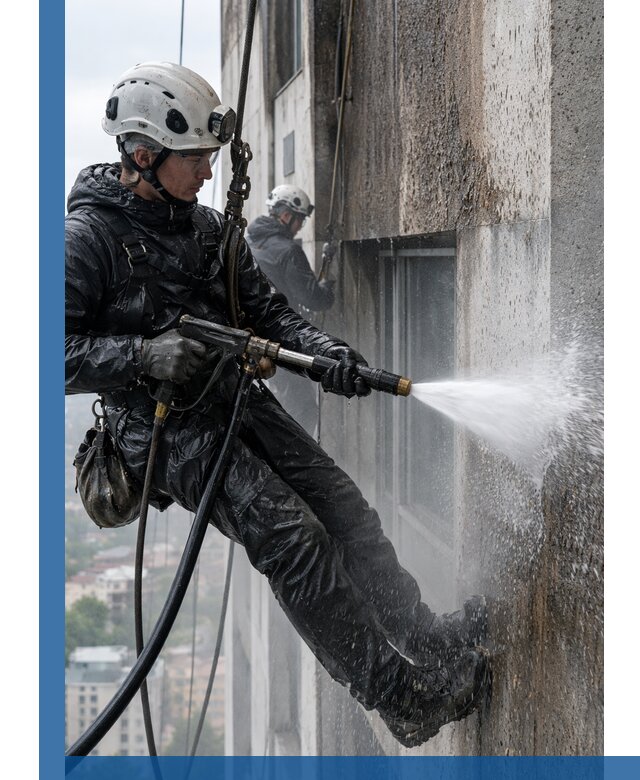 Гидроструйная очистка фасадов и конструкций в Выксе