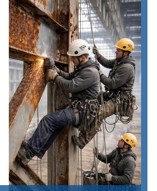 Зачистка металла от ржавчины в Выксе от 363 р. | ВЫСОТНИК-Вкс