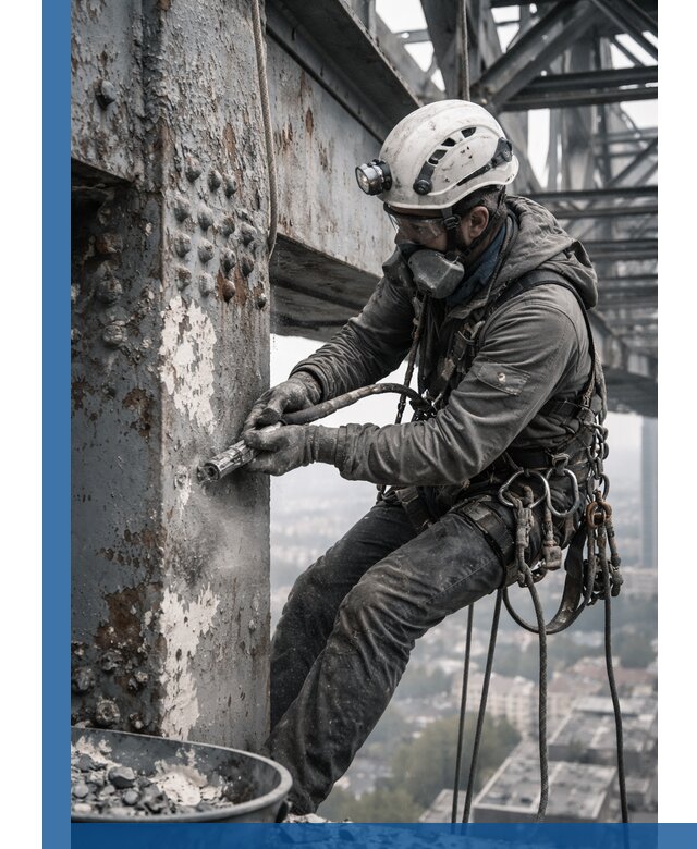 Удаление старой краски с металлических конструкций в Выксе