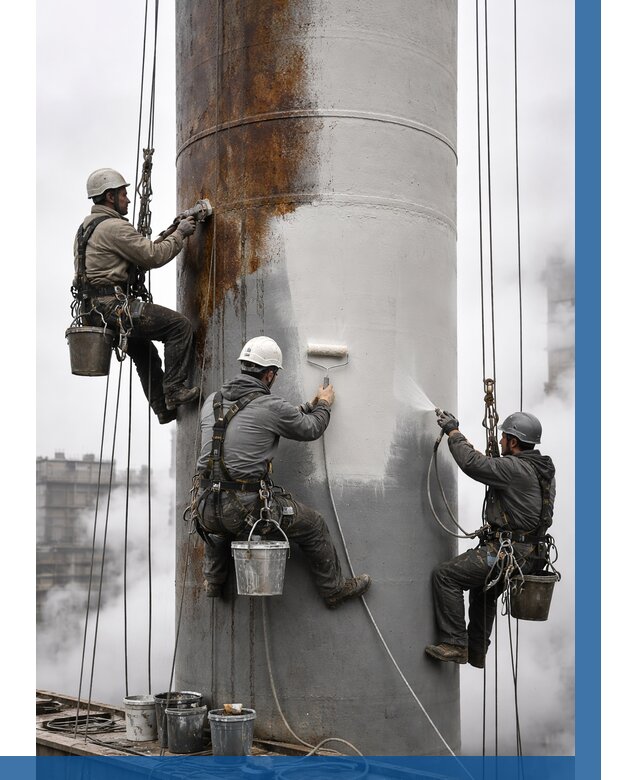 Покраска дымовых труб в Выксе от 8815 р. | ВЫСОТНИК-Вкс