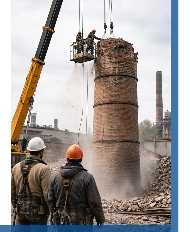 Демонтаж дымовой трубы в Выксе от 93330 р. | ВЫСОТНИК-Вкс, смета