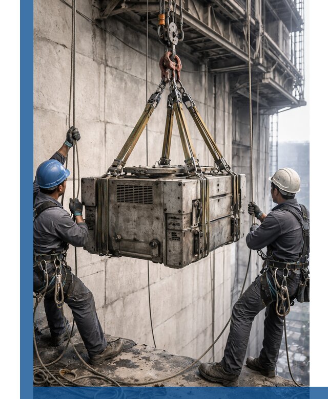 Такелажные работы на высоте, подъем и монтаж грузов в Выксе