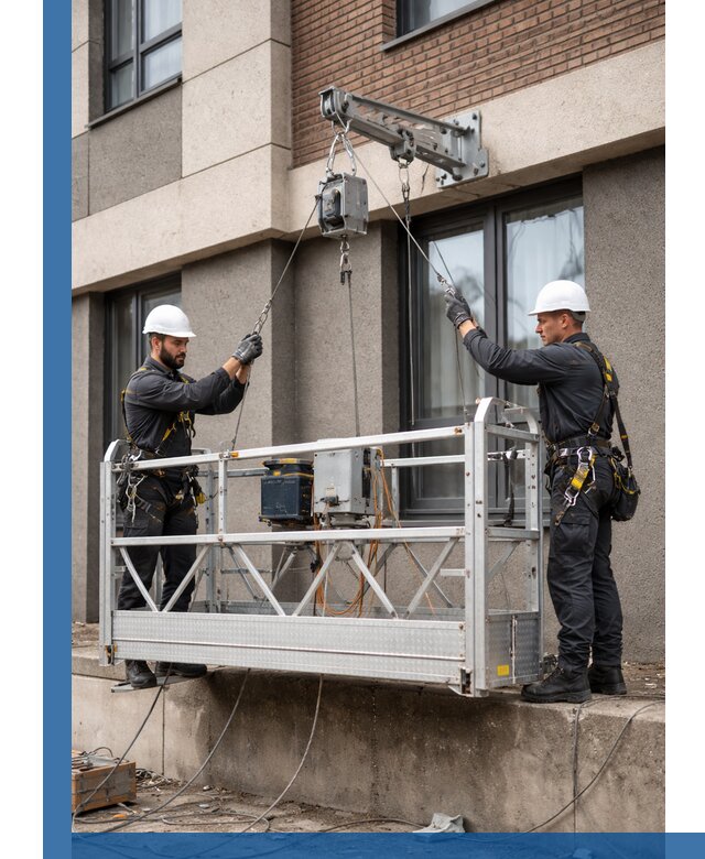 Монтаж и подъем фасадной люльки в Выксе с гарантией безопасности