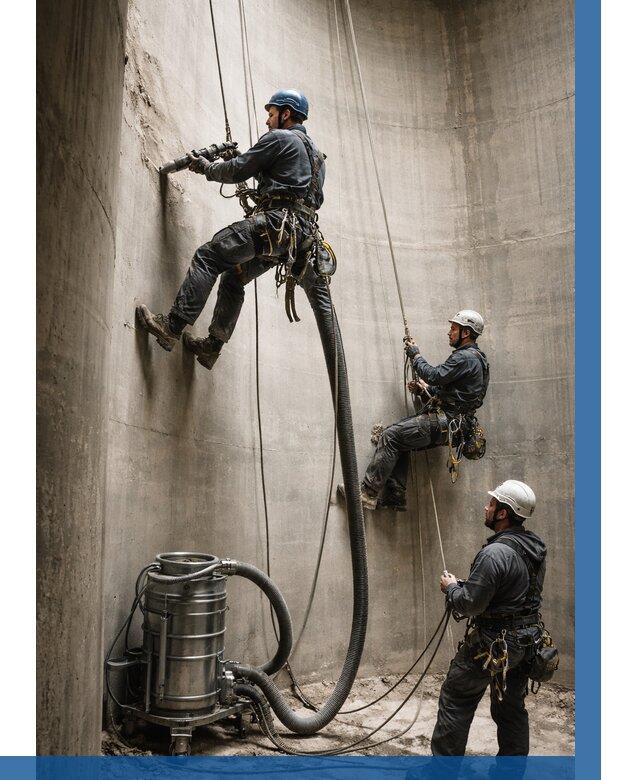 Зачистка силосов в Выксе от 4667 р. Договор и смета ВЫСОТНИК-Вкс