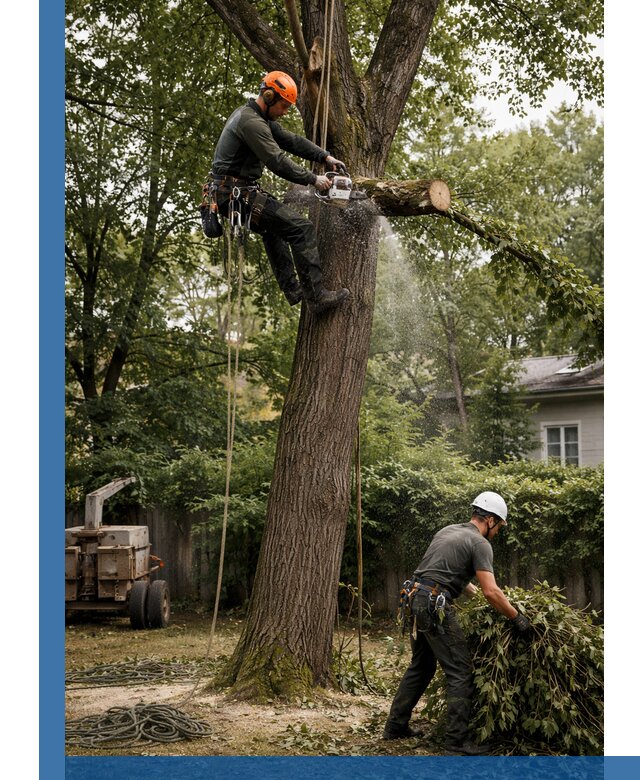 Кронирование деревьев в Выксе, безопасная высотная обрезка
