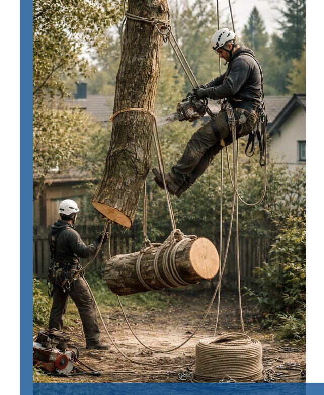 Валка деревьев частями в Выксе, безопасно и аккуратно