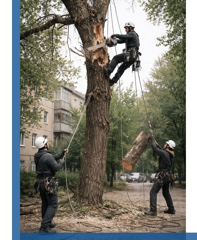 Срочное удаление аварийных деревьев в Выксе с гарантией безопасности