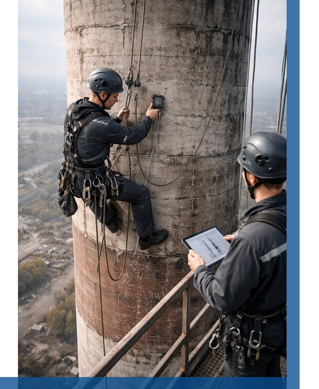 Обследование дымовой трубы в Выксе от 8296 р. | ВЫСОТНИК-Вкс