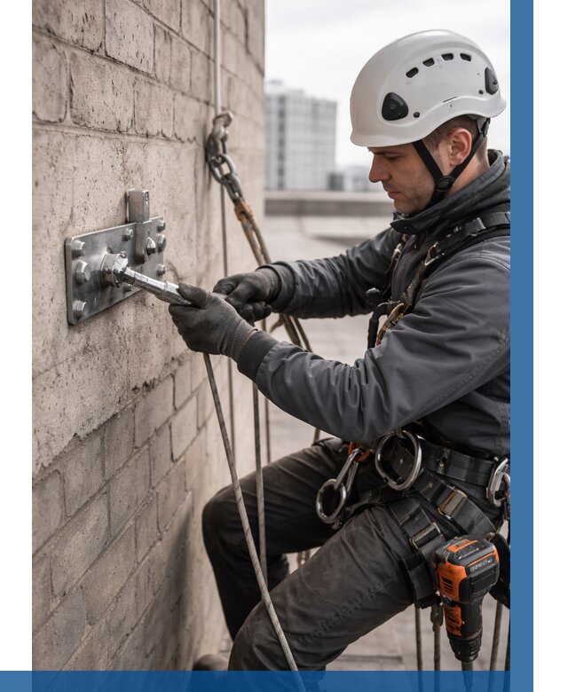 Установка анкерных точек в Выксе от 3630 р. | ВЫСОТНИК-Вкс